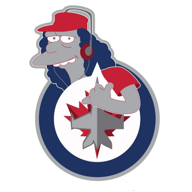 Winnipeg Jets Simpsons iron on transfers